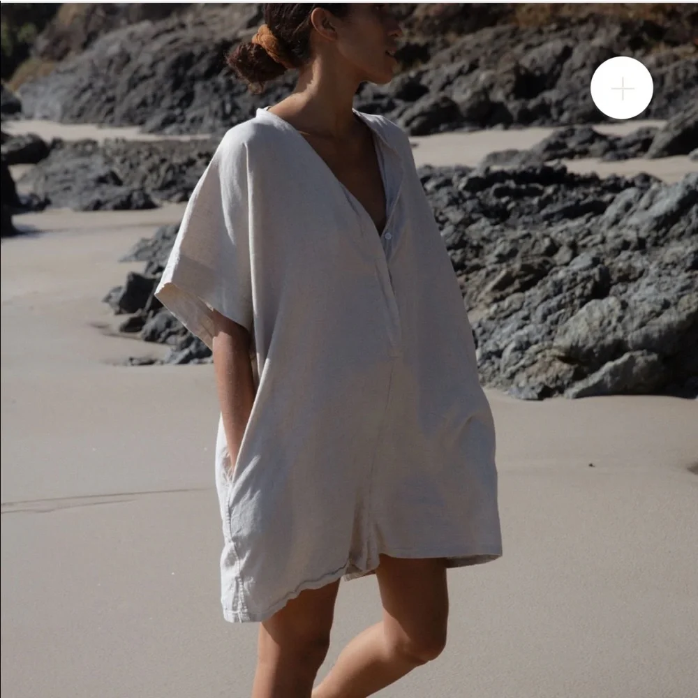 NWOT *** 100% Linen Play Suit - Picture 6 of 8